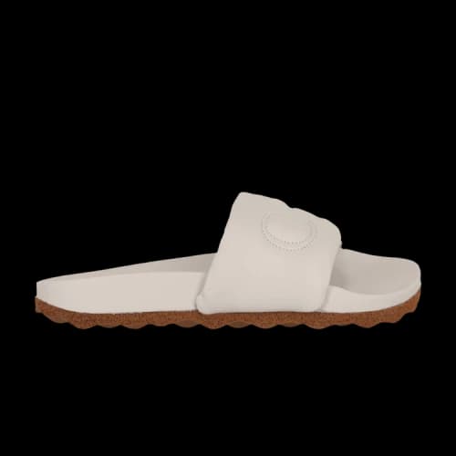 Off-White Bookish Leather Sponge Sliders 'Beige Brown' (Women's)