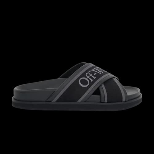 Off-White Cloud Criss Cross Slider 'Black' (Women's)