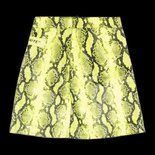Off-White Snake Leather Mini Skirt 'Yellow'