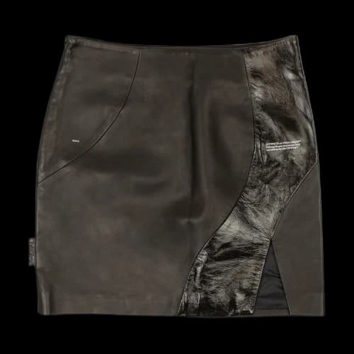 Off-White Spiral Side Split Mini Skirt 'Black'