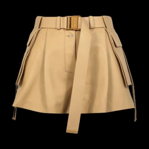 Off-White Cargo Leather Shorts 'Beige'