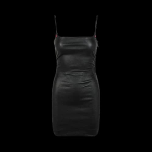 Off-White Stretch Leather Mini Dress 'Black'