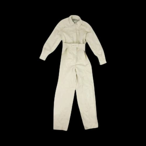 Off-White Leather Racing Jumpsuit 'White'