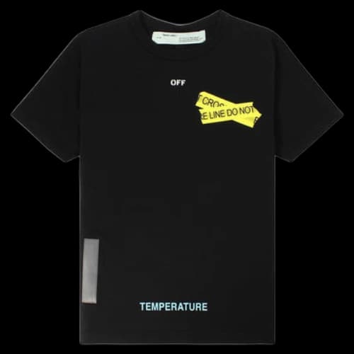 Off-White Firetape SS Tee 'Black Yellow'
