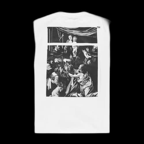 Off-White Caravaggio Square SS Over Tee 'White Black'