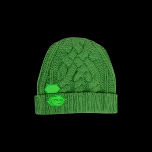 Off-White Logo Patch Beanie 'Green'