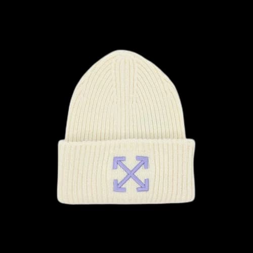 Off-White Arrow Ribbed Beanie 'White/Lilac'