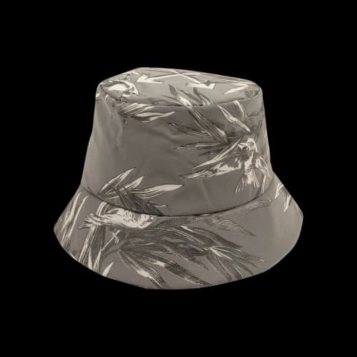 Off-White Polyester Bird Bucket Hat 'Grey'