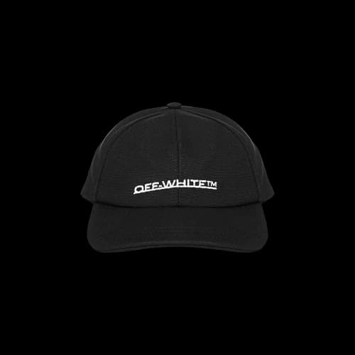 Off-White Underlined Logo Baseball Cap 'Black/White'