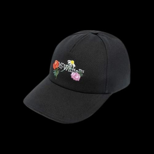 OFF-WHITE Embroidered Canvas Baseball Cap Black