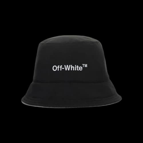 OFF-WHITE Helvetica Bucket Hat Black/White