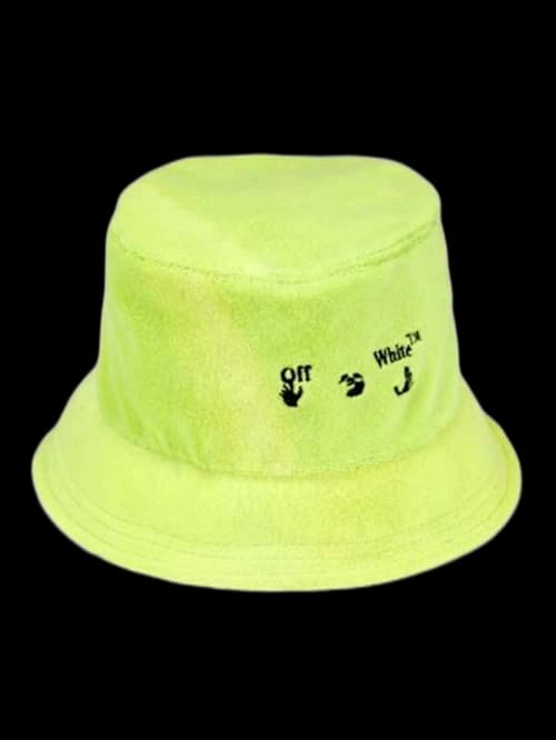 OFF-WHITE Swimming Man Towel Bucket Hat Yellow Fluo/Black