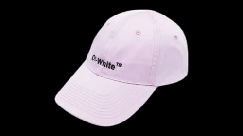 OFF-WHITE Women's Helvetica Logo Baseball Cap Cap Purple
