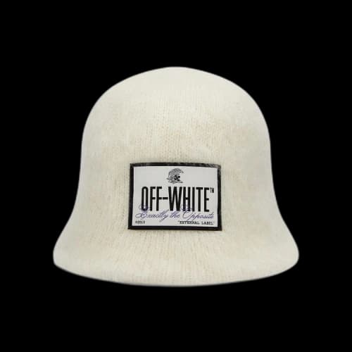 Off-White Label Mohair Bucket Hat 'White'
