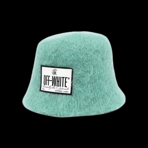 Off-White Label Mohair Bucket Hat 'Light Blue'