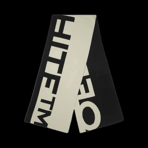 Off-White Logo Felted Wool Scarf 'Light Grey'