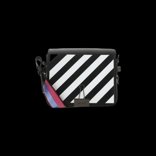 OFF-WHITE Shoulder Bag Diag Flap Black/White