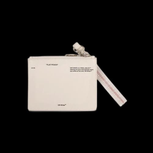 Off-White Diagonal Stripe Clutch Bag 'White'