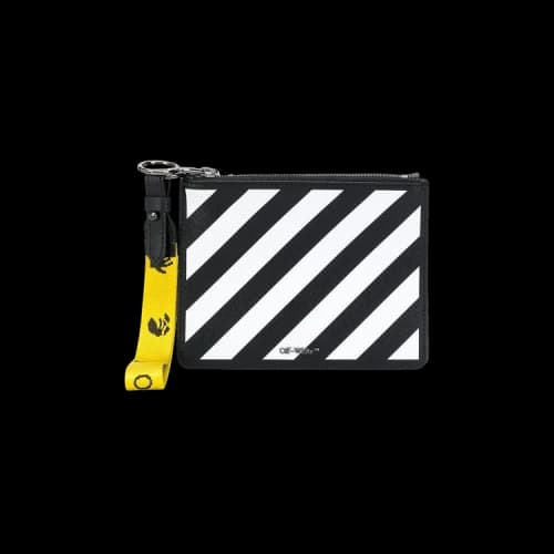 OFF-WHITE Double Flap FW20 Wristlet Black/White