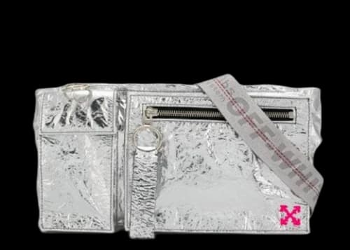 OFF-WHITE Froisse Belt Bag Silver