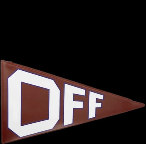 OFF-WHITE Flag Pouch Burgundy