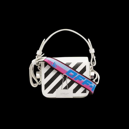 Off-White Diag Baby Flap Shoulder Bag 'White/Black'