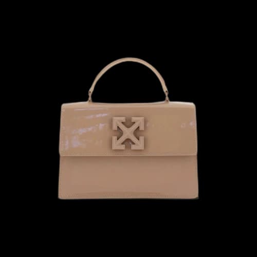 Off-White Patent Jitney 1.4 Bag 'Nude'