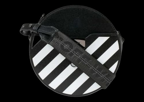OFF-WHITE Diag Round Bag Black/White