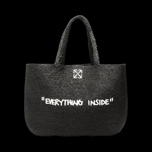 Off-White Jitney Tote Quote Bag 'Black/White'