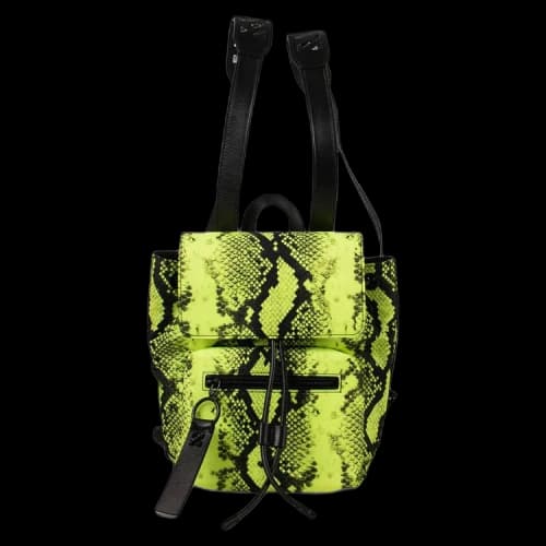 Off-White Nylon Snake Print Mini Backpack 'Fluorescent Yellow'