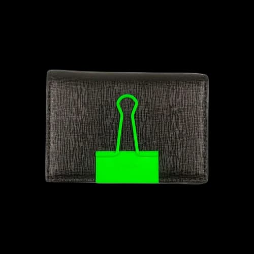 Off-White Binderclip Cardholder 'Black/Green'