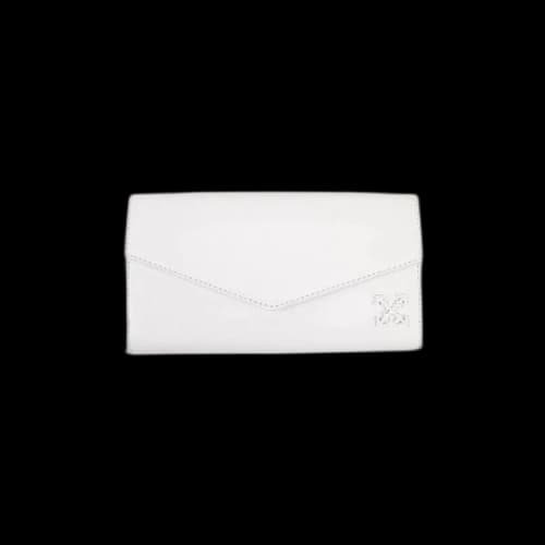 Off-White Leather Logo Long Wallet 'White'