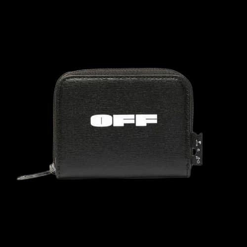 Off-White Small Logo Print Zip Around Purse 'Black/White'