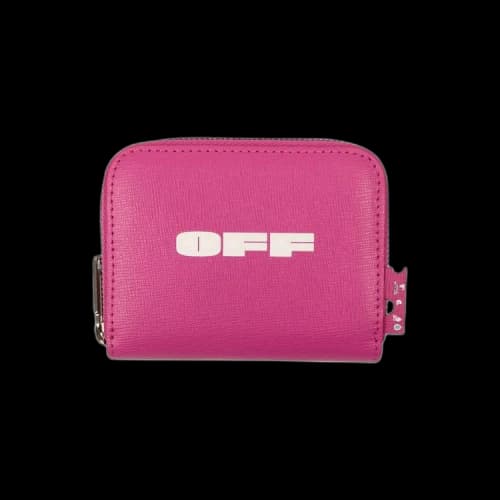 Off-White Logo Zip Purse Wallet 'Pink'