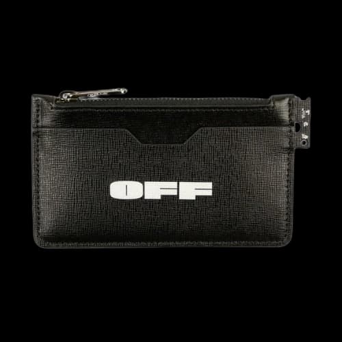 Off-White Logo Zip Cardholder 'Black/White'