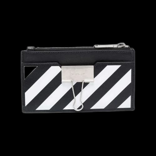 Off-White Binder Card Case With Pockets 'Black/White'