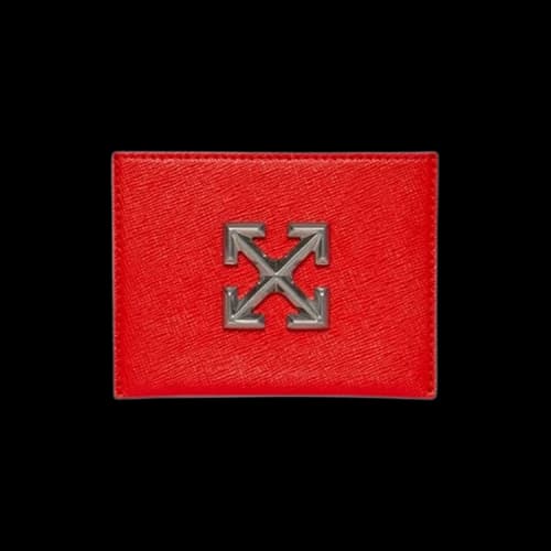 Off-White Jitney Simple Card Holder 'Red'