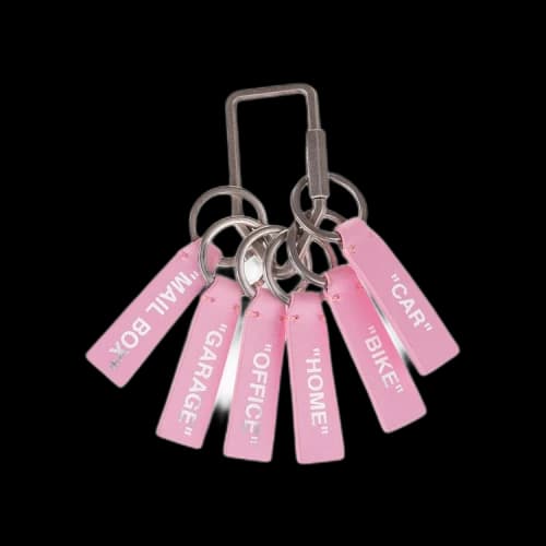 Off-White Label Keyring 'Pink'