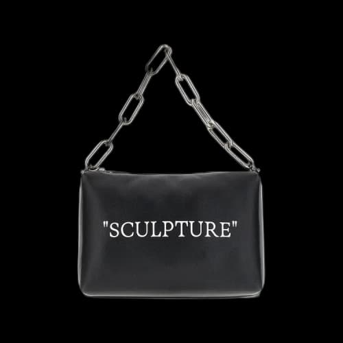 Off-White Block Pouch Leather Shoulder Bag Black