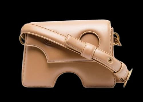 OFF-WHITE Burrow-22 Shoulder Bag Camel Brown