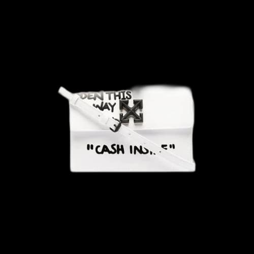 OFF-WHITE "CASH INSIDE" SS22 Jitney Bag White/Black