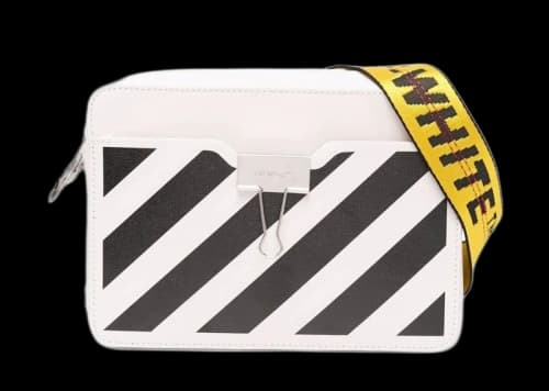 OFF-WHITE Binder Diag Camera Shoulder Bag SS22 White Black Yellow