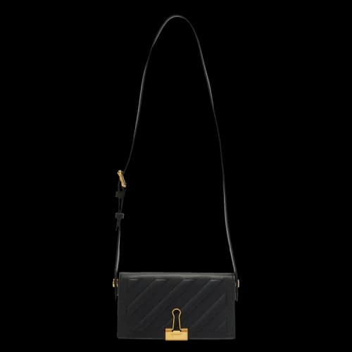 OFF-WHITE Cross 21 Shoulder Bag Black/Gold