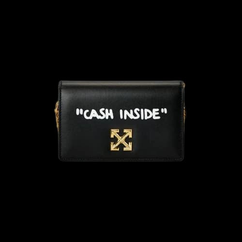 OFF-WHITE Jitney 0.5 Quote Shoulder Bag Black/White