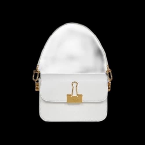 Off-White Plain Binder Shoulder Bag 'White'