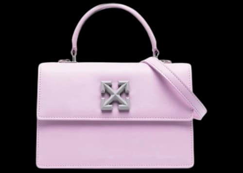 OFF-WHITE Jitney 1.4 Leather Tote Bag Lilac Purple