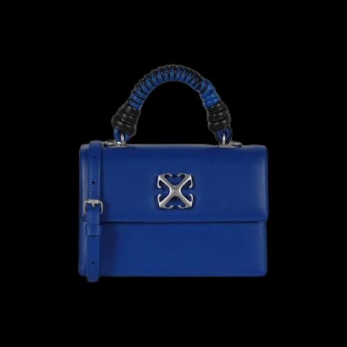 OFF-WHITE Jitney 1.4 Leather Top Handle Blue