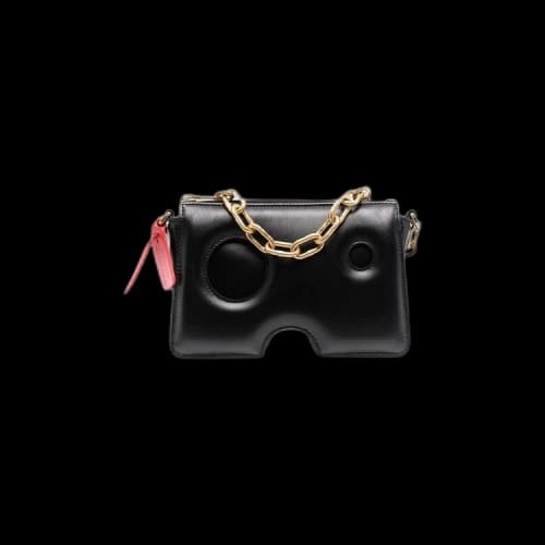 OFF-WHITE Burrow-22 Chain Link Shoulder Bag Black