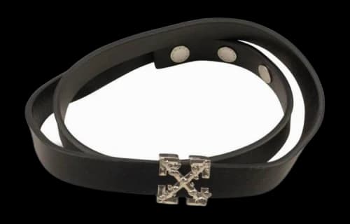 Off-White Leather Arrow Wrap Bracelet 'Black'