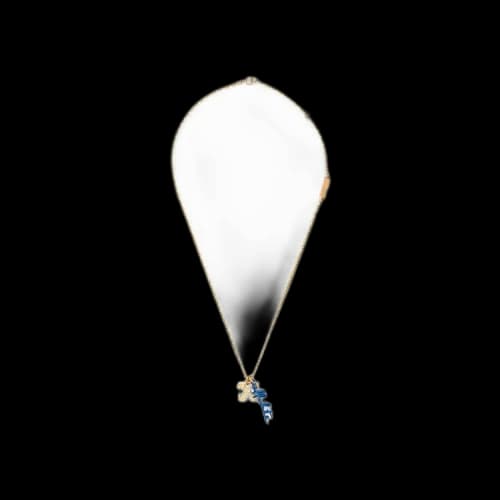 Off-White Leaves Arrow Necklace 'Gold/Blue'
